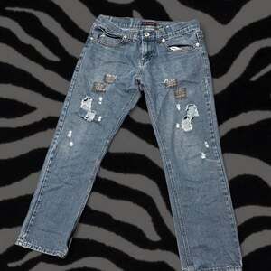 True Republic Distressed Streetwear Jeans, Blue Denim, Size 32x30